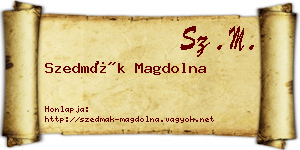 Szedmák Magdolna névjegykártya